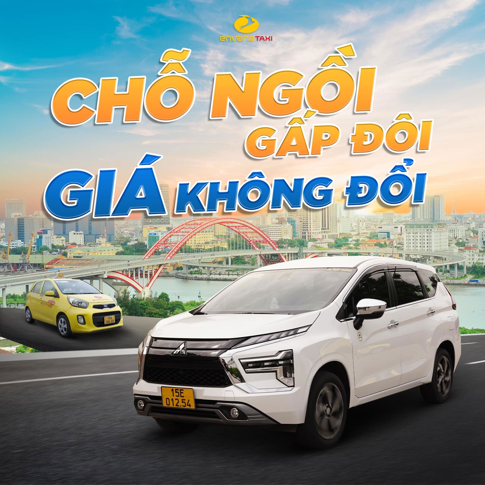 GẤP ĐÔI CHỖ NGỒI - GIÁ CƯỚC KHÔNG ĐỔI