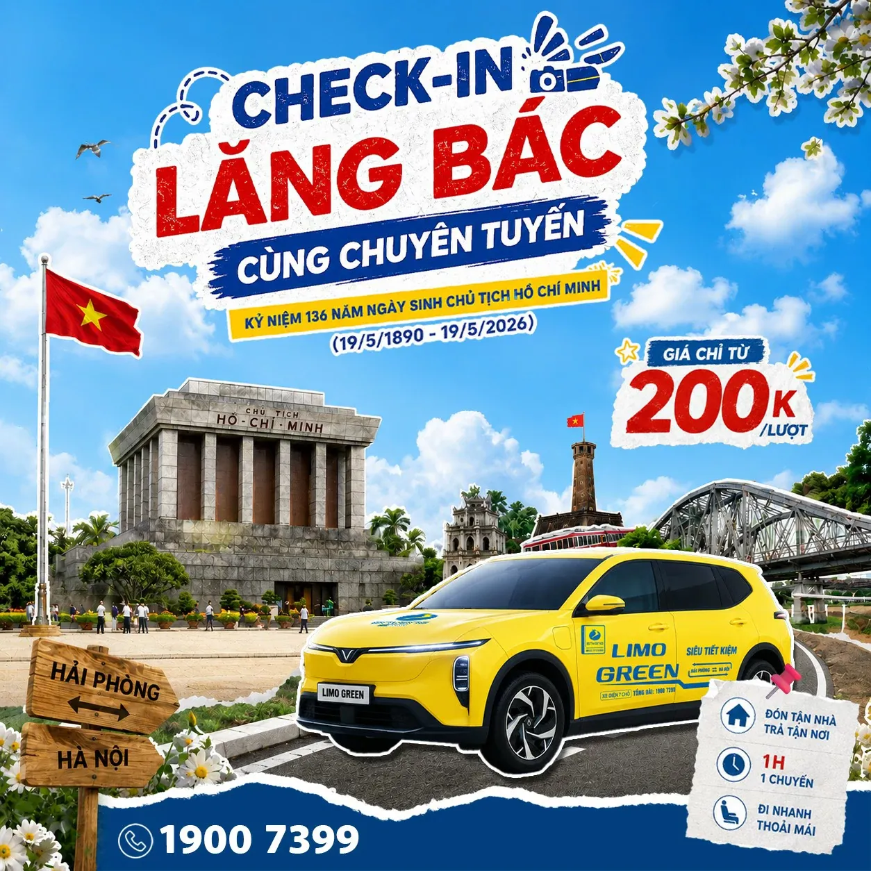 CHECK-IN LĂNG BÁC CÙNG CHUYÊN TUYẾN HẢI PHÒNG - HÀ NỘI