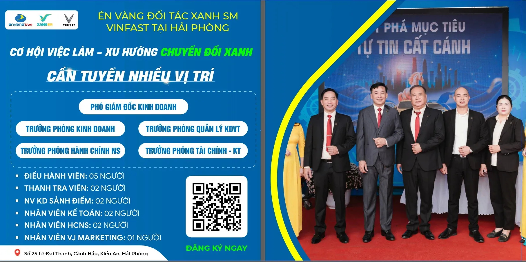 ÉN VÀNG TAXI – ĐỐI TÁC DUY NHẤT CỦA XANH SM TRONG XU HƯỚNG CHUYỂN ĐỔI MÔ HÌNH VẬN TẢI XANH TẠI HẢI PHÒNG CẦN TUYỂN CÁC CHIẾN BINH