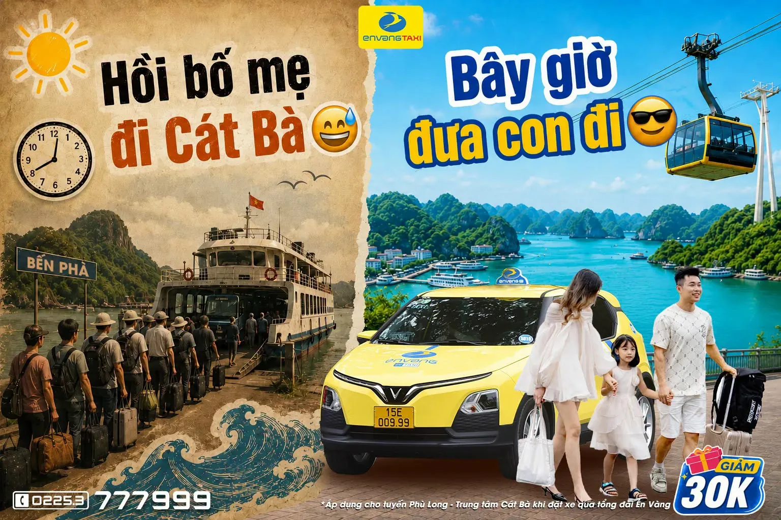 TỪ NHỮNG CHUYẾN PHÀ NGÀY CŨ ĐẾN HÀNH TRÌNH CÁT BÀ “NHÀN TÊNH” CÙNG ÉN VÀNG TAXI